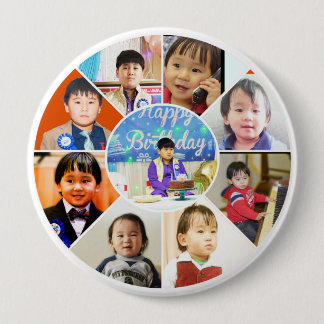 Photo Collage 10 Cm Round Badge