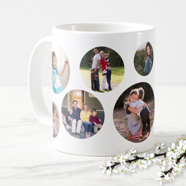Photo Collage 10 Picture Circle Coffee Mug (Creator Uploaded)