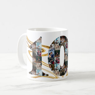 Photo collage 10 year anniversary gifts by year coffee mug