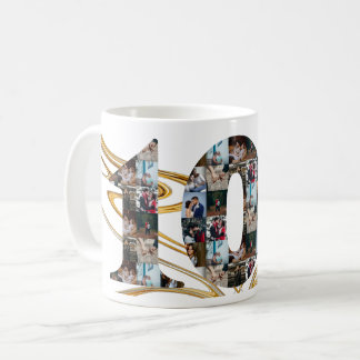 Photo collage 10 year anniversary gifts by year coffee mug