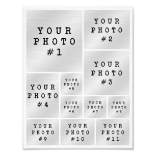 Photo Collage 11 Photo Grid Layout Photo Paper Print