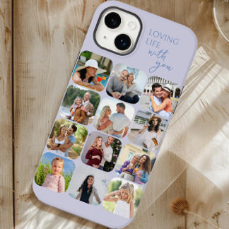 Photo Collage 12 Picture Grid Loving Life with You Case-Mate iPhone 14 Plus Case