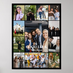 Photo Collage 12 Pictures 12x16 18x24 24x32 Black Poster