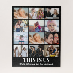 Photo Collage 12 Pictures 8x10 16x20 Couple Love Jigsaw Puzzle