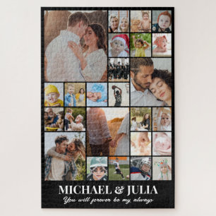 Photo Collage 25 Pictures 20x30 Large Couple Jigsaw Puzzle