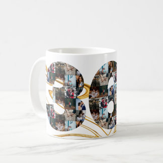Photo collage 36 year anniversary gifts by year coffee mug