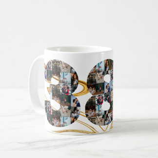 Photo collage 38 year anniversary gifts by year coffee mug