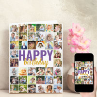 Photo Collage 40 Picture Personalised Birthday