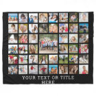 Photo Collage 45 Photos Personalised Black Fleece