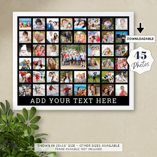 Photo Collage 45 Photos Personalised Custom Colour