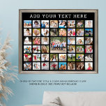 Photo Collage 45 Photos Personalised Custom Colour<br><div class="desc">Create your own photo collage photo print (printed on Premium Satin photo paper) with this easy-to-upload template for 45 pictures personalised with your custom text in your choice of font styles and colour and/or background colour and poster size. The sample is shown in a 20x16" size with white text on...</div>