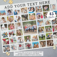Photo Collage 45 Photos Personalised Custom Colour