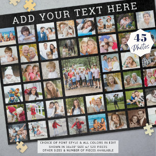 Photo Collage 45 Photos Personalised Custom Colour Jigsaw Puzzle