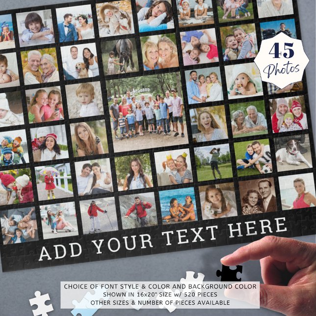 Photo Collage 45 Photos Personalised Custom Colour Jigsaw Puzzle (Creator Uploaded)