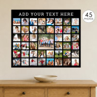 Photo Collage 45 Photos Personalised Custom Colour