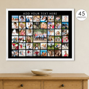 Photo Collage 45 Photos Personalised Custom Print