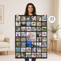 Photo Collage 45 Pics Editable Colour Personalised