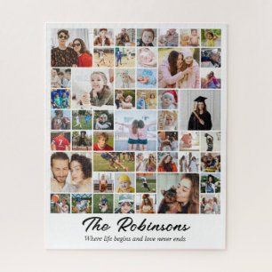 Photo Collage 50 Picture 8x10 16x20 Family Kids Jigsaw Puzzle