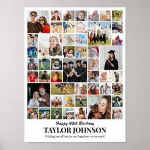 Photo Collage 50 Pictures 12x16 18x24 24x32 30x40 Poster