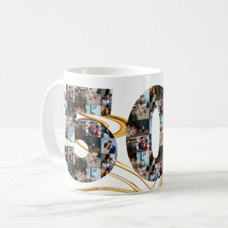 Photo collage 50 year anniversary gifts by year coffee mug
