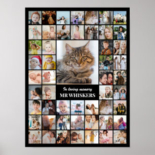 Photo Collage 52 Pictures 12x16 18x24 24x32 Black Poster