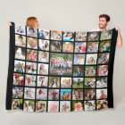 Photo Collage 53 Photos Personalised Black Fleece 