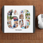 Photo Collage 60th Birthday Number 60 Personalised Mouse Mat<br><div class="desc">Create your own personalised mouse pad for a unique 60th birthday gift. The number 60 photo collage is on a white background with smart charcoal grey borders. The design includes up to 15 different photographs - in different shapes and sizes - to give you the plenty of flexibility in placing...</div>