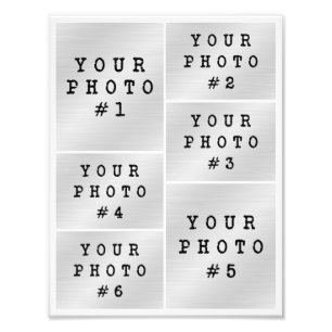 Photo Collage 6 Photo Grid Layout Photo Paper Print