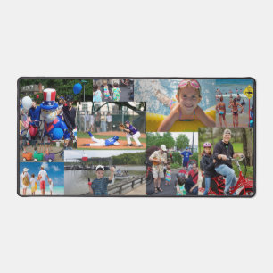 Photo Collage 9 Family Images Summertime Kids Desk Mat