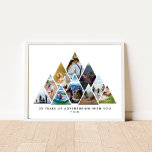 Photo Collage Adventure 25th Anniversary Couples Poster<br><div class="desc">Commemorate your milestone anniversary of travels and adventures with this unique photo collage poster! Showcasing your favourite travel photos, family memories, or couples photographs, personalise this keepsake as a way to revisit your favourite memories from your life together. From vacation spots to wedding memories, this is the perfect anniversary gift...</div>