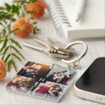 Photo Collage and Monogram Key Ring<br><div class="desc">Beautiful personalised photo design perfect for mother's day,  as a wedding or anniversary gift,  graduation gift,  etc.</div>