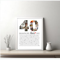 photo collage anniversary 40 Reasons we Love