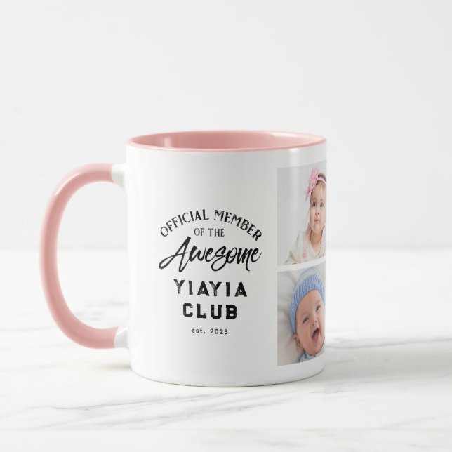 Photo Collage Awesome YIAYIA Mug (Left)