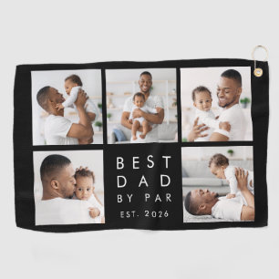 Photo Collage Best Dad By Par Golf Towel