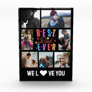 Photo Collage Best Dad Ever Block
