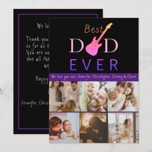 Photo Collage Best Dad Ever Modern Fathers Day Holiday Card