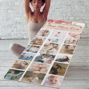 Photo Collage Best Mum Ever Mothers Day Yoga Mat