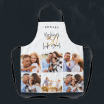 Photo collage black and gold 30th birthday modern  apron<br><div class="desc">Photo collage black and gold 30th birthday modern typography design.</div>