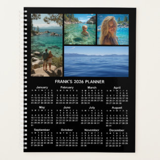 Photo Collage Black and White 2026 Calendar Planner