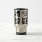 Photo collage, black and white travel mug (Center)