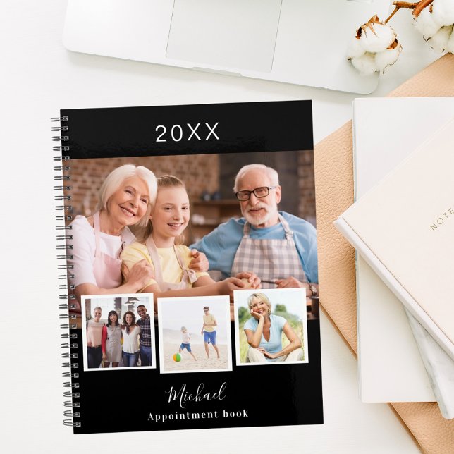 Photo collage black white appointments 2026 planner (Creator Uploaded)