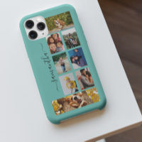 Photo Collage Calligraphy Monogram Name Script Cas