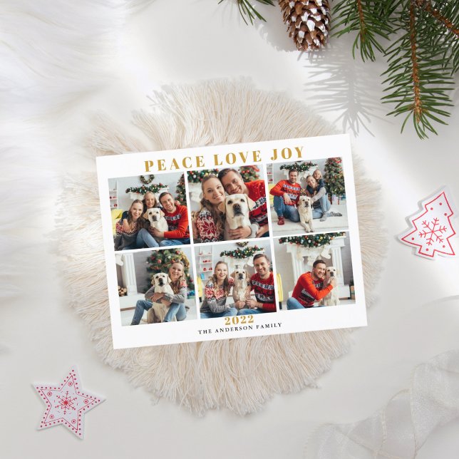 Photo Collage Christmas 2022 Holiday Postcard (Creator Uploaded)