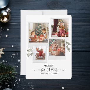 Photo Collage Christmas Family Custom Holiday Card