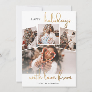 Photo Collage Christmas Family Holiday Card