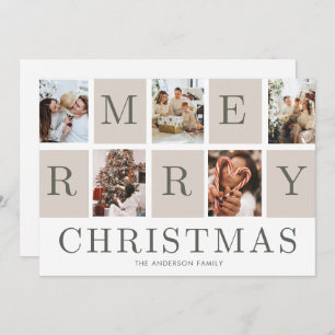Photo Collage Christmas Family Holiday Card