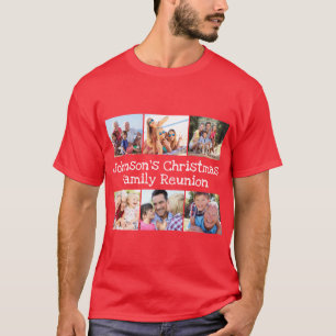 Photo Collage Christmas Family Reunion Personalise T-Shirt