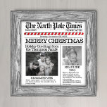 Photo Collage Christmas Newspaper Whimsical Poster<br><div class="desc">Extra Extra read all about it. The North Pole Times brings you the latest and greatest news articles from the North Pole, Greetings to everyone with this lovable and fun way to send Merry Christmas and Happy Holidays greetings to you and yours. This design allows you to add so much...</div>