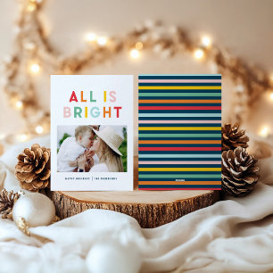 Photo collage christmas rainbow colourful bright h holiday card