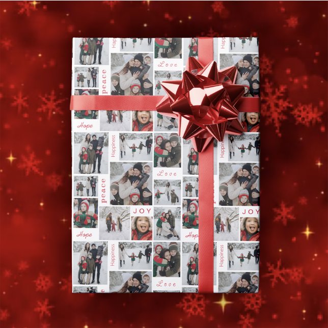 Photo Collage Christmas Wrapping Paper (Creator Uploaded)